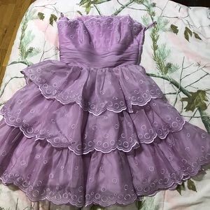 💕 Purple off the shoulder dress